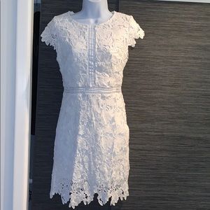 White Floral Crocheted Dress